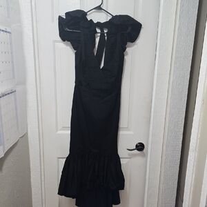 Elegant Black High Low Dress